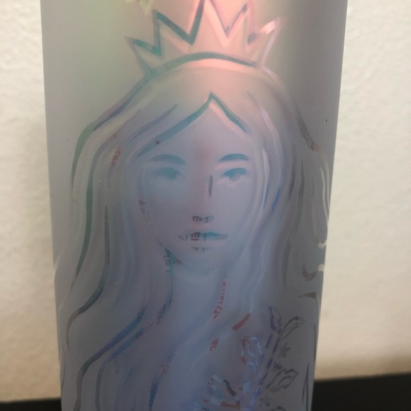 Starbucks Summer 2021 White Iridescent Coffee Drink Cup Siren Mermaid Tumbler - Picture 9 of 13